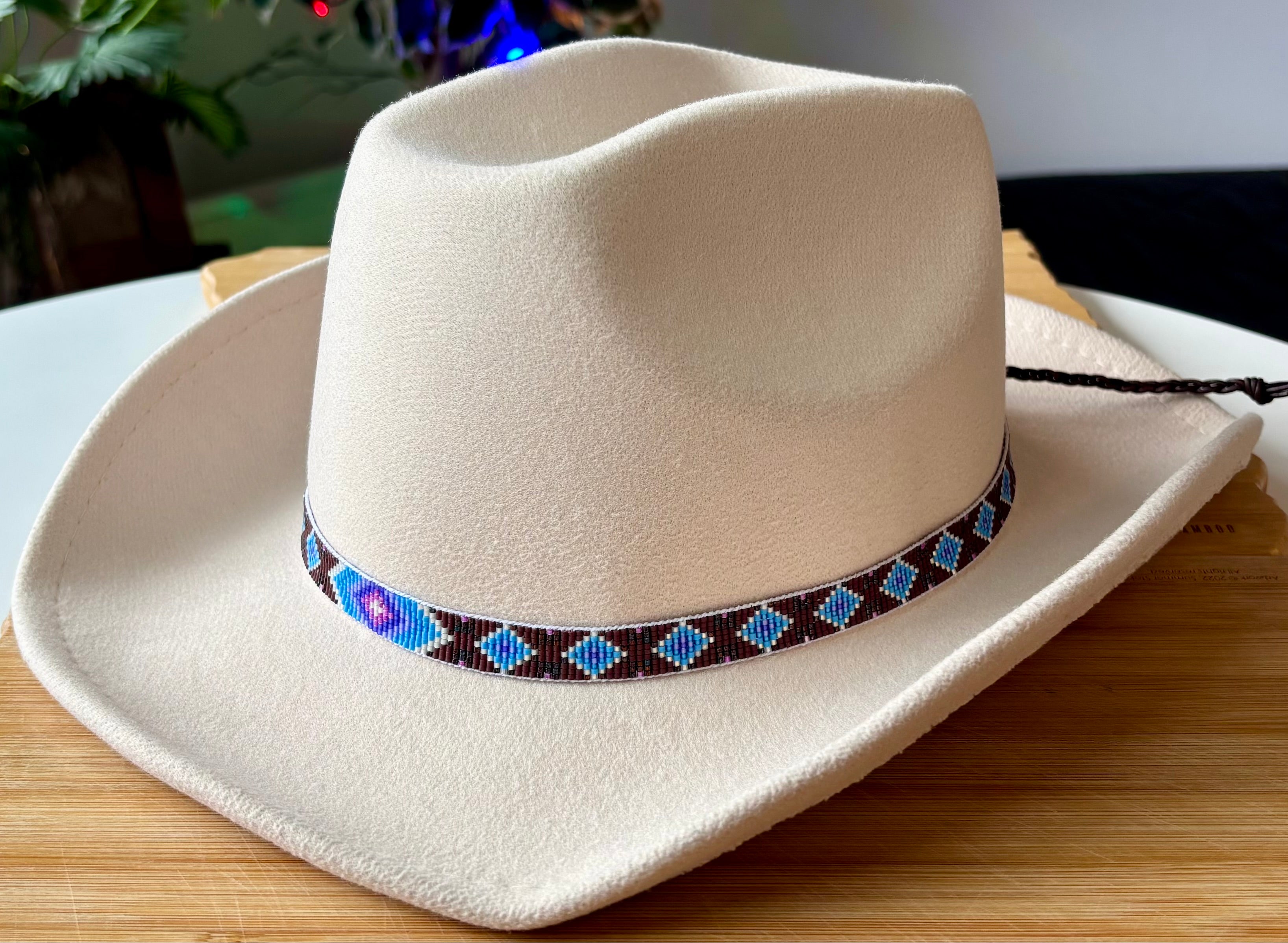 Light Blue Fire Diamonds Hatband