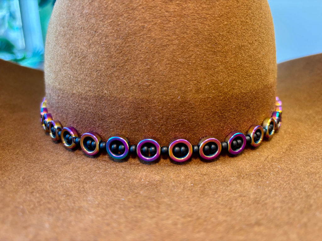 Purple and Black Rings Hatband