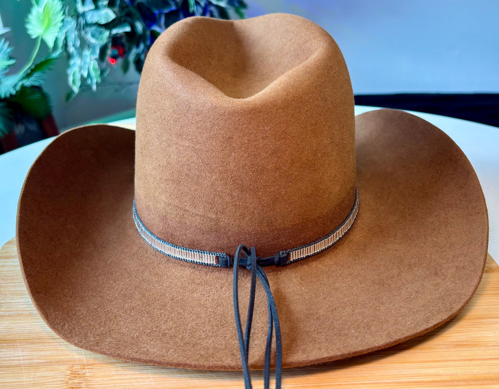 Silver Bugle Bead Hatband