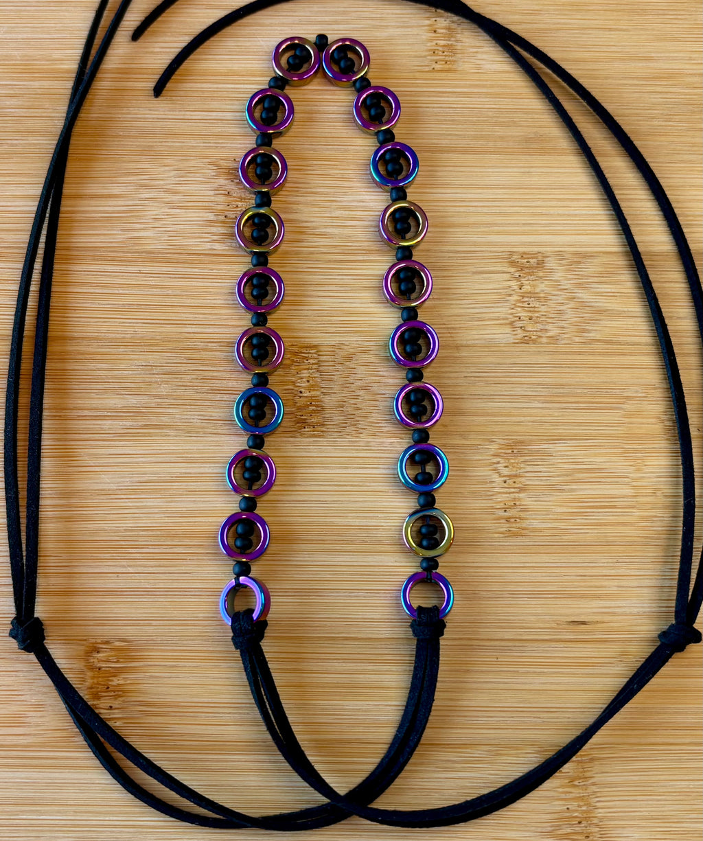Purple and Black Rings Hatband