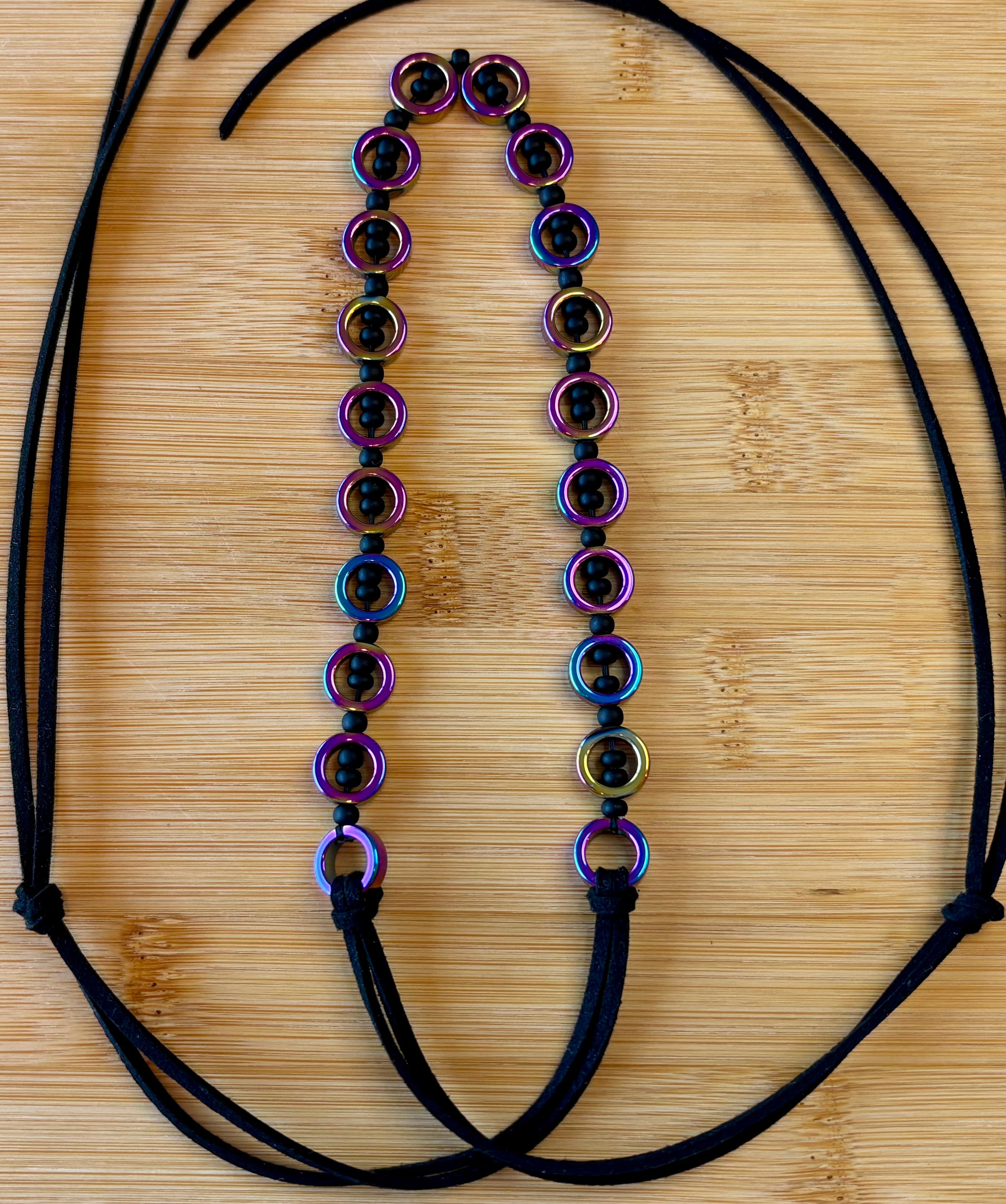 Purple and Black Rings Hatband