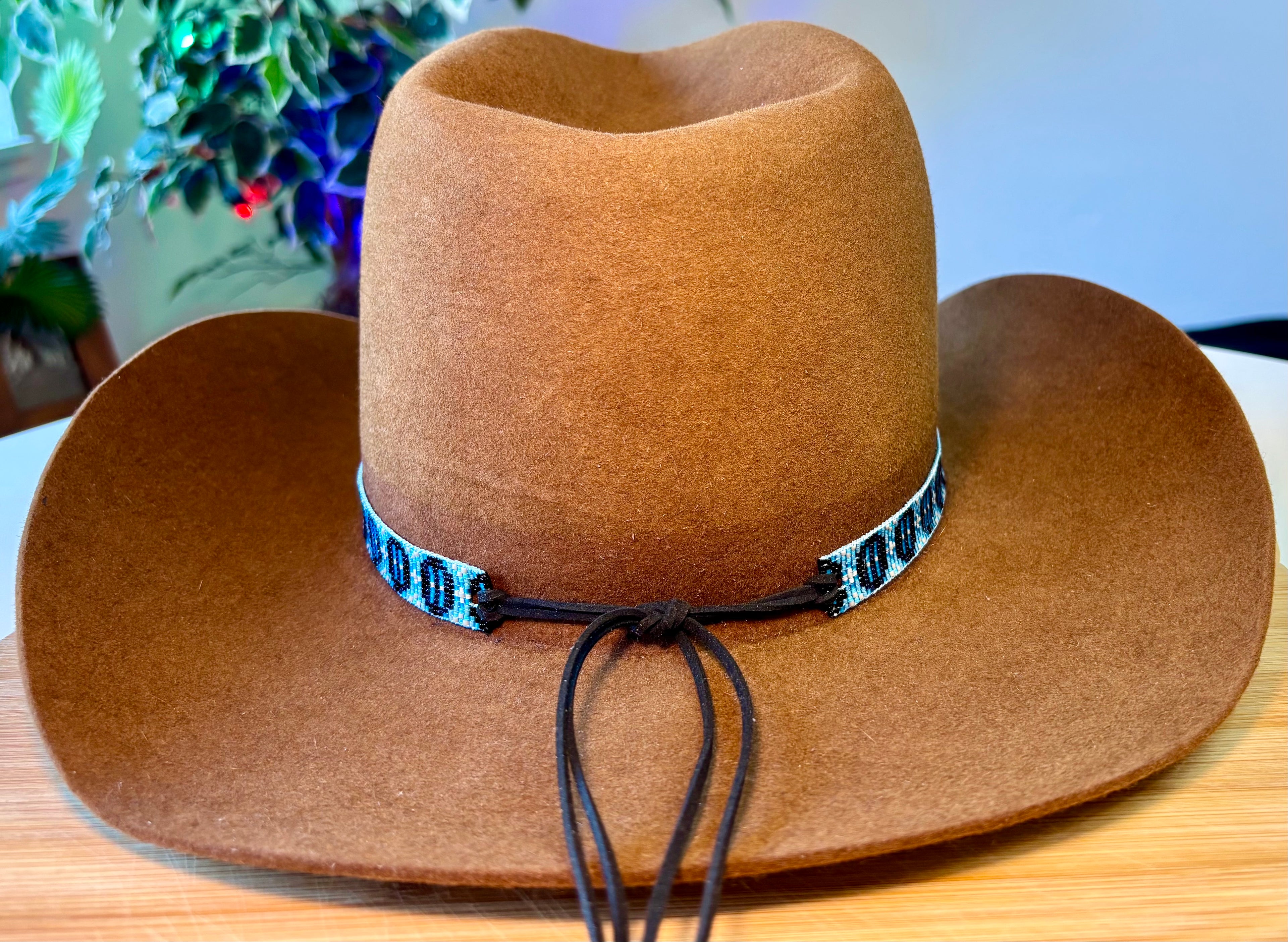 Blue Snake Skin Pattern Hatband