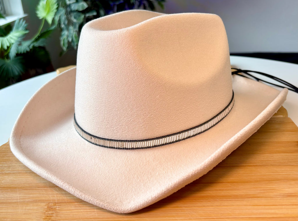 Silver Bugle Bead Hatband