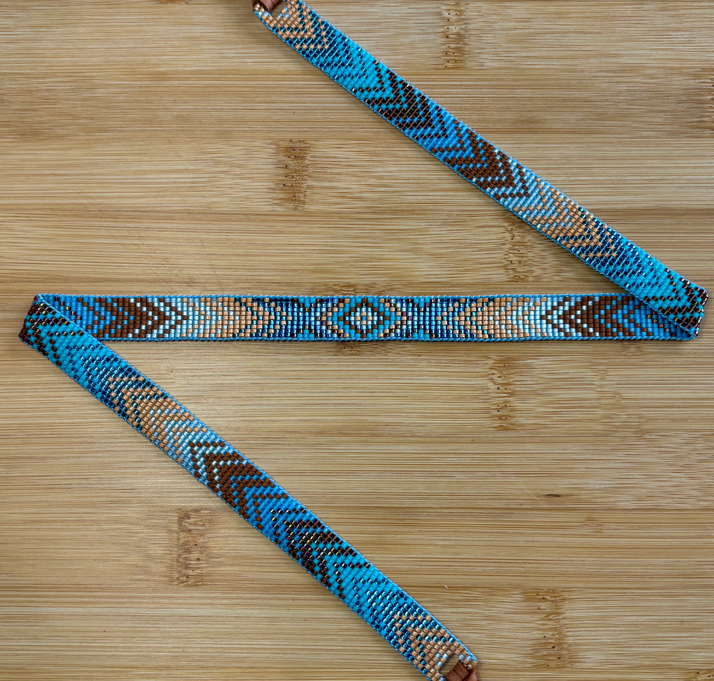 Earth and Sky Color Fading Chevron Pattern Hatband