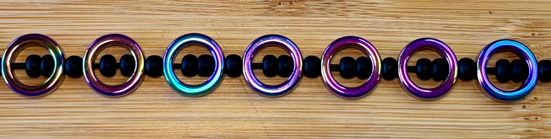 Purple and Black Rings Hatband
