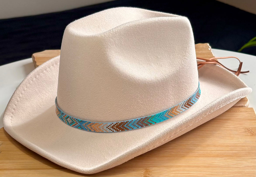 Earth and Sky Color Fading Chevron Pattern Hatband