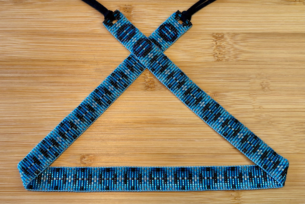 Blue Snake Skin Pattern Hatband