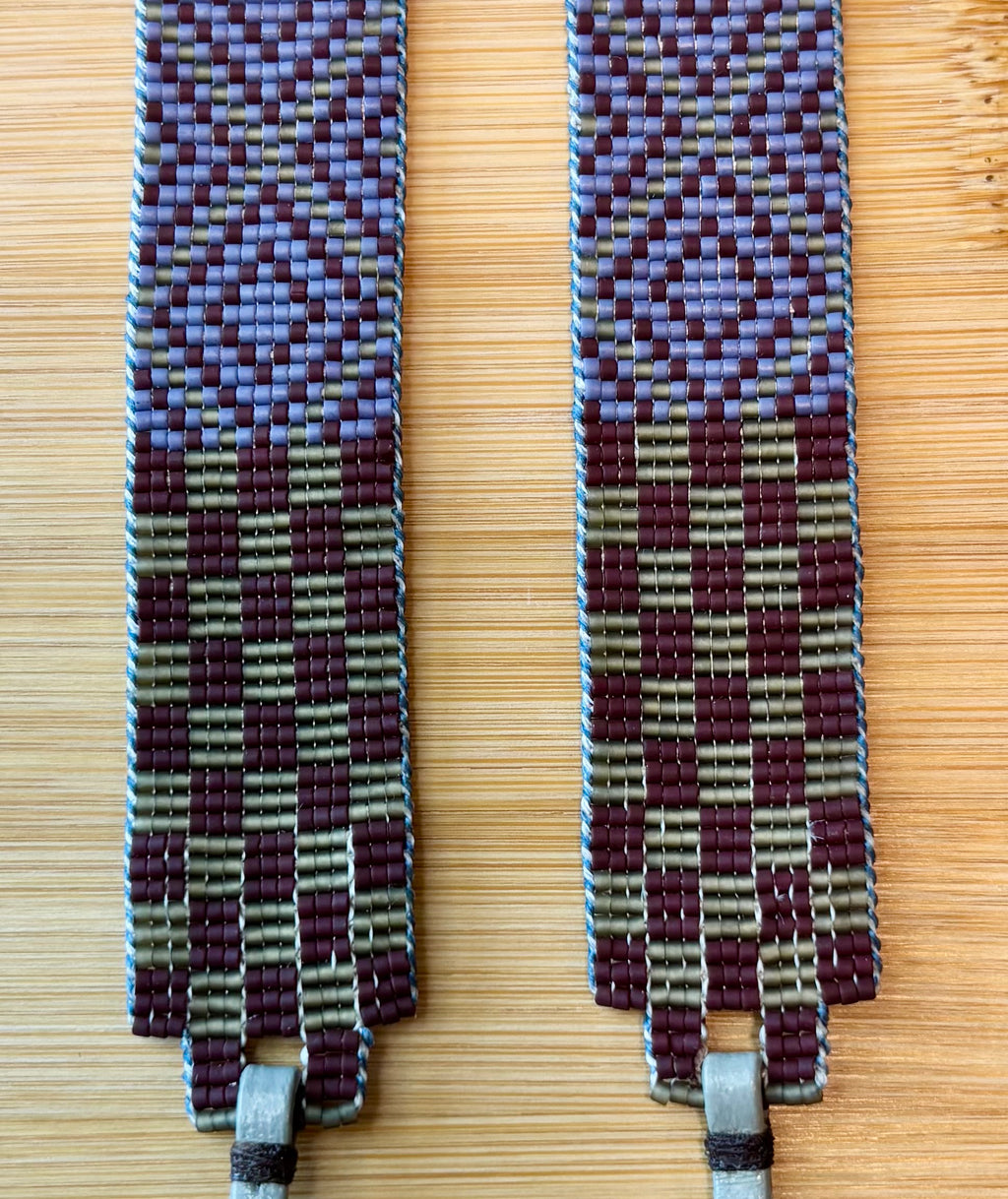 Diamond Outline with Checkered Endings Hatband