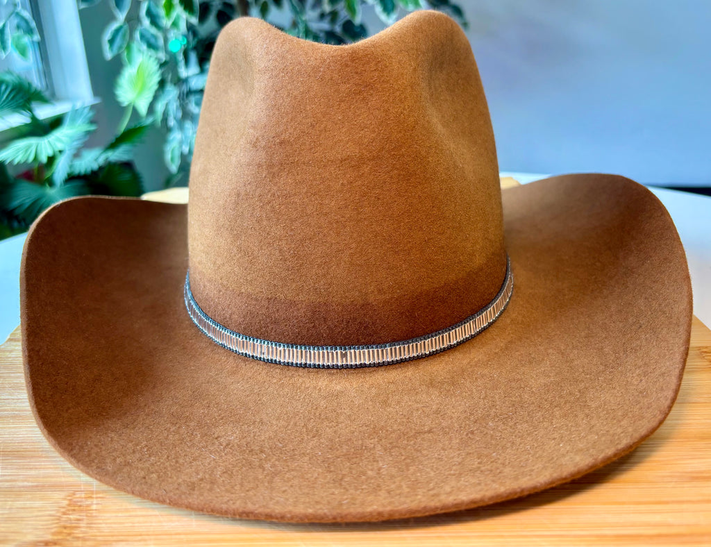 Silver Bugle Bead Hatband