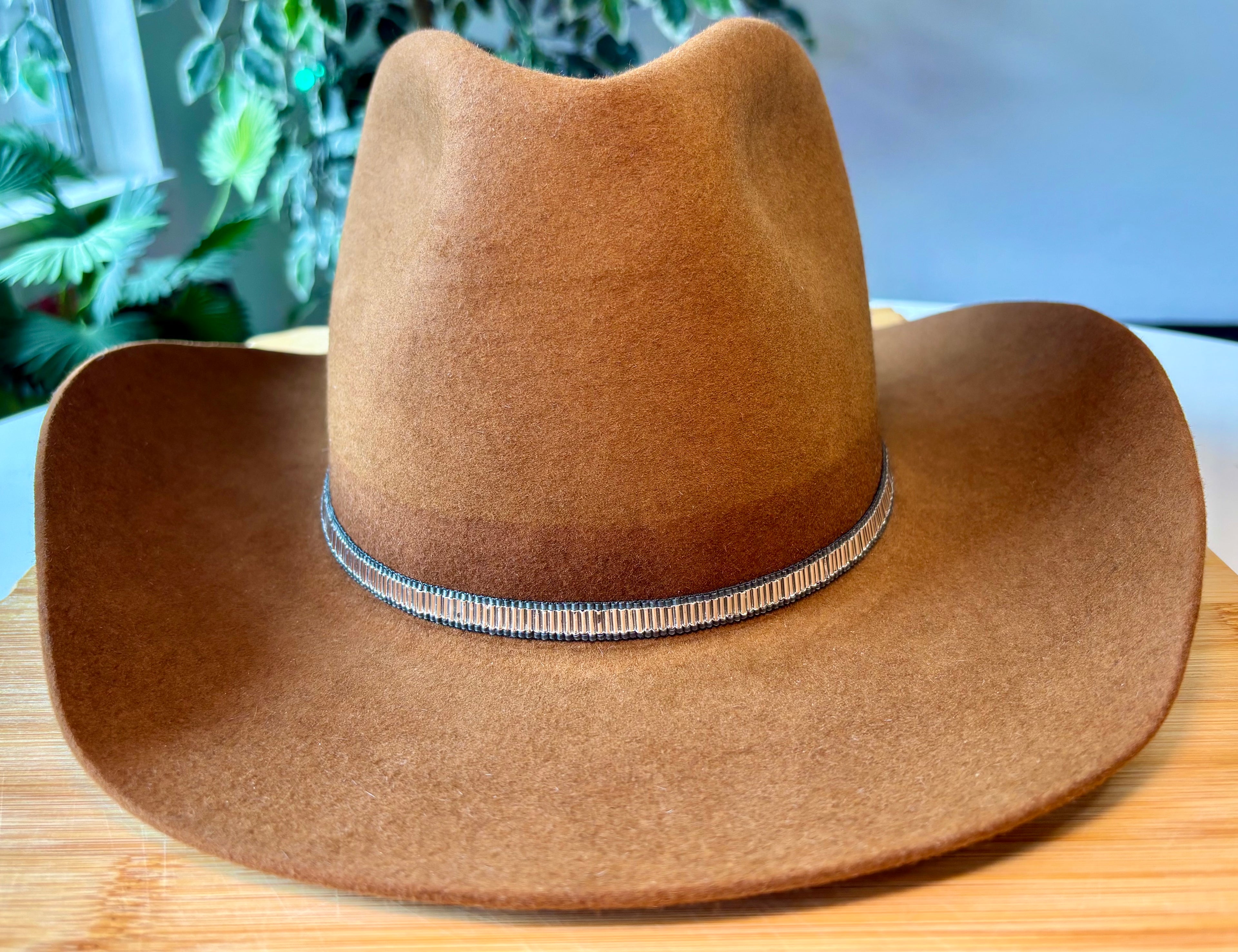Silver Bugle Bead Hatband