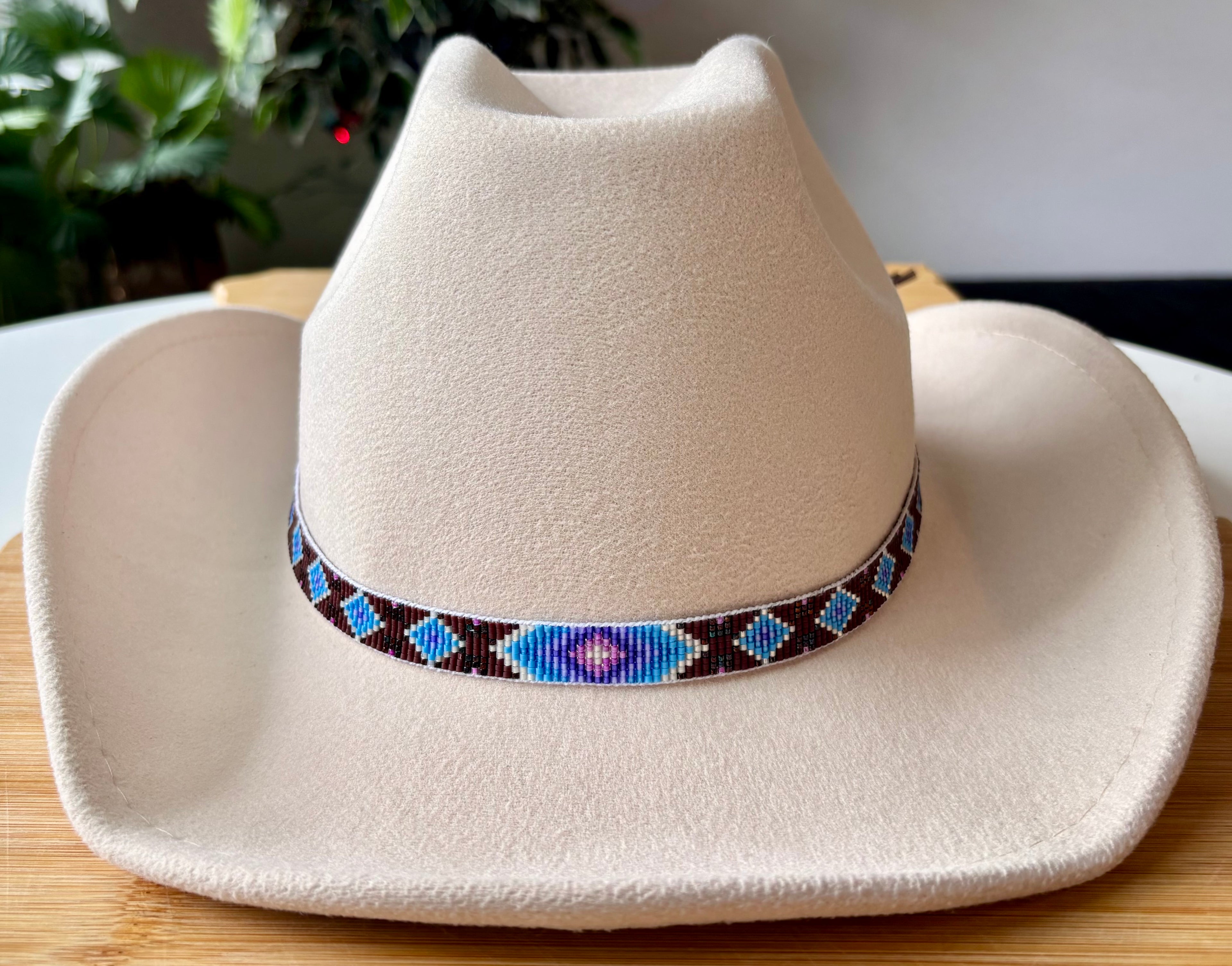 Light Blue Fire Diamonds Hatband