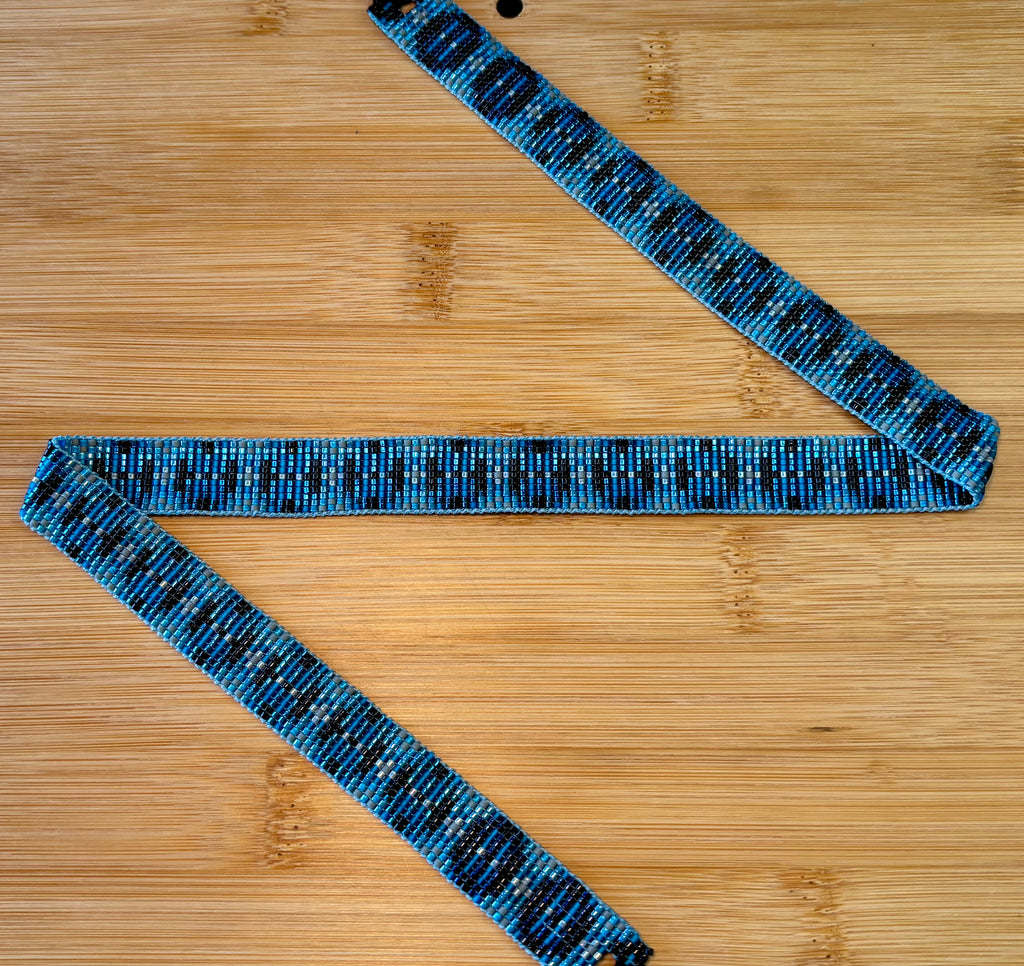 Blue Snake Skin Pattern Hatband