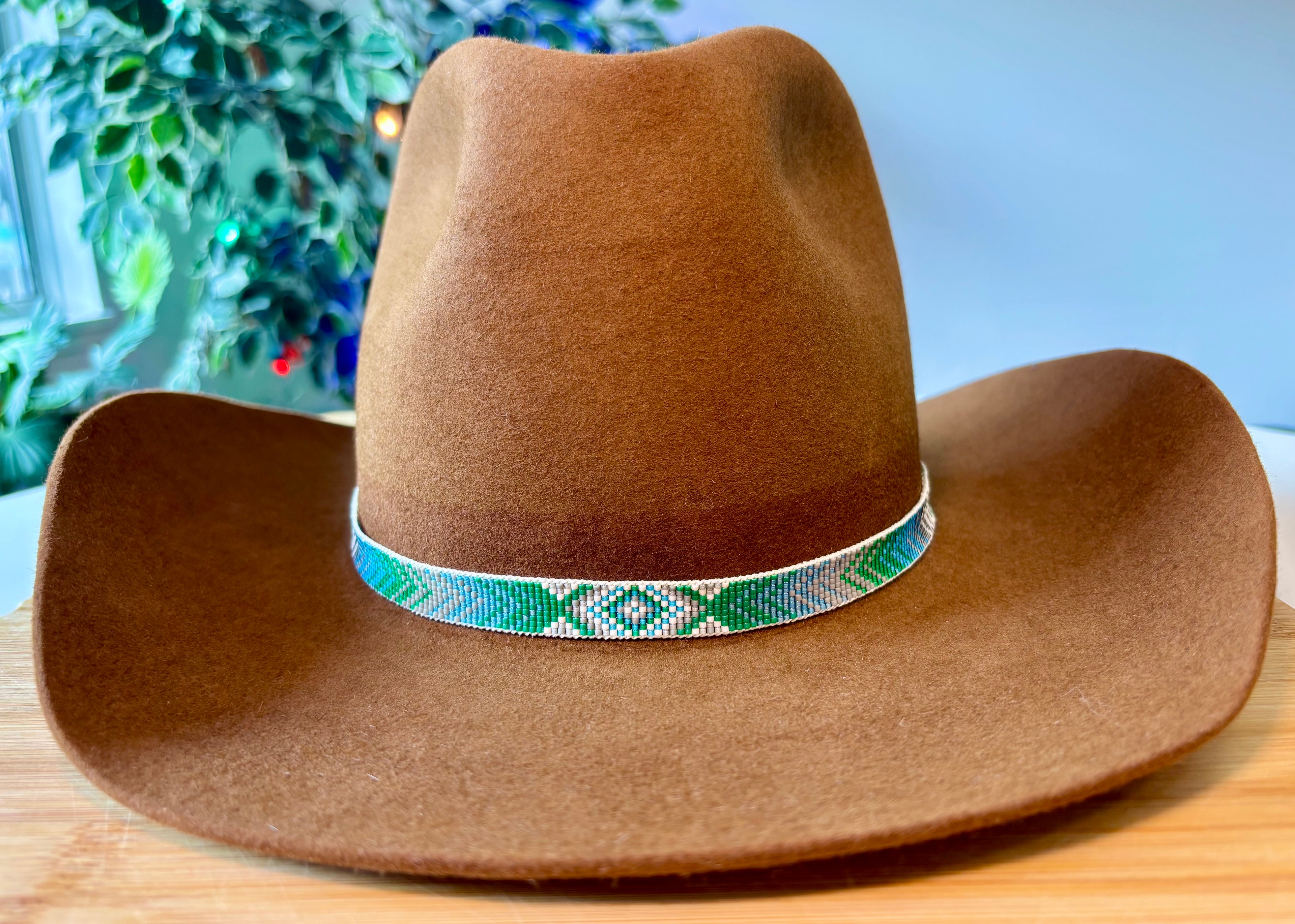 Color Fading Chevron Pattern Hatband