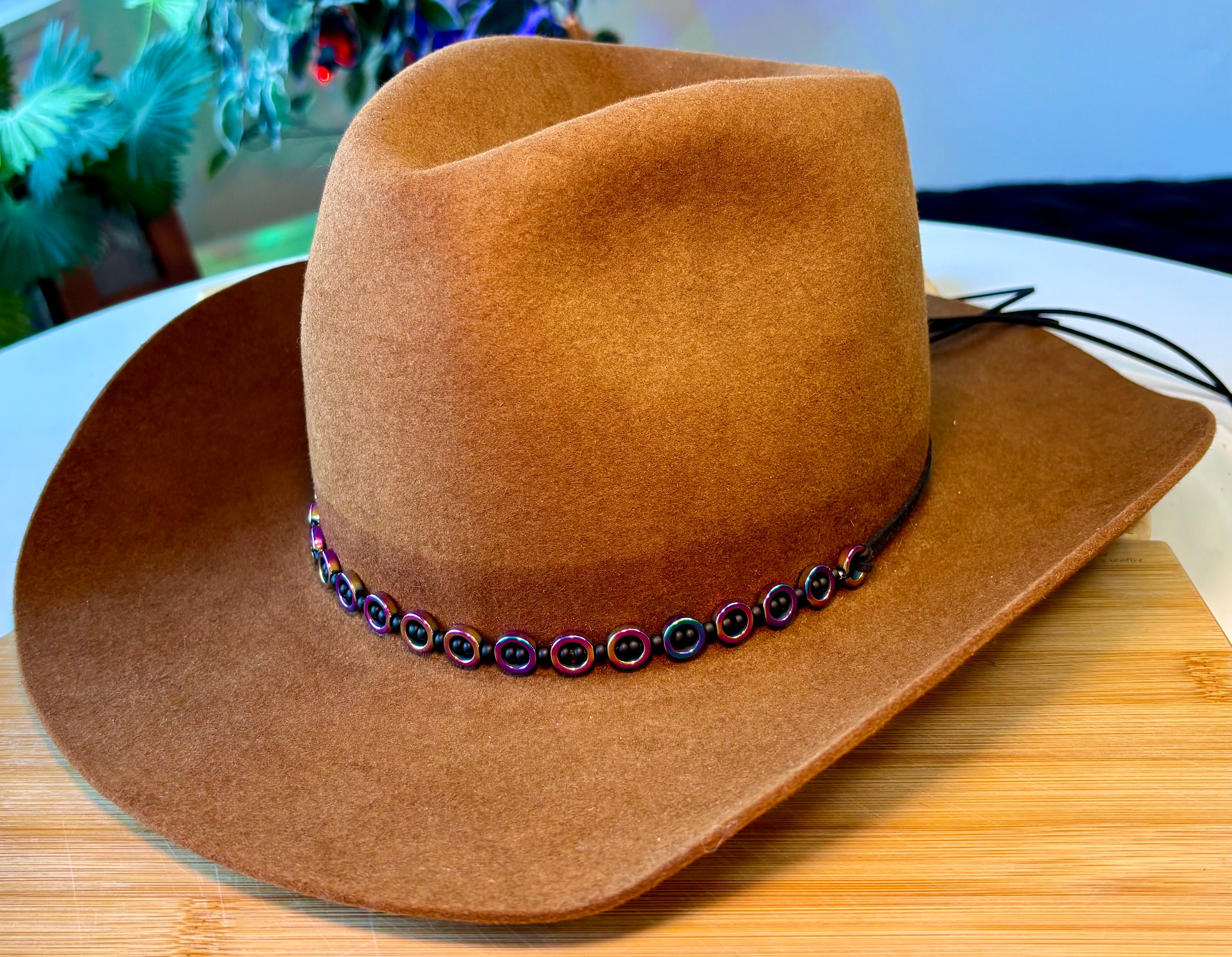 Purple and Black Rings Hatband