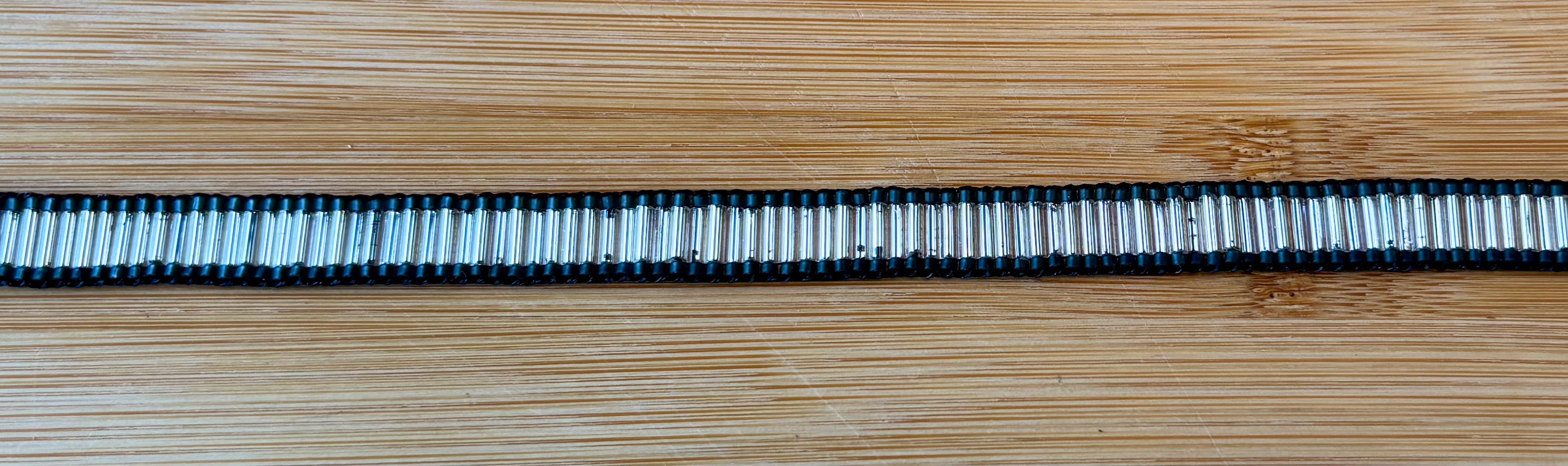 Silver Bugle Bead Hatband