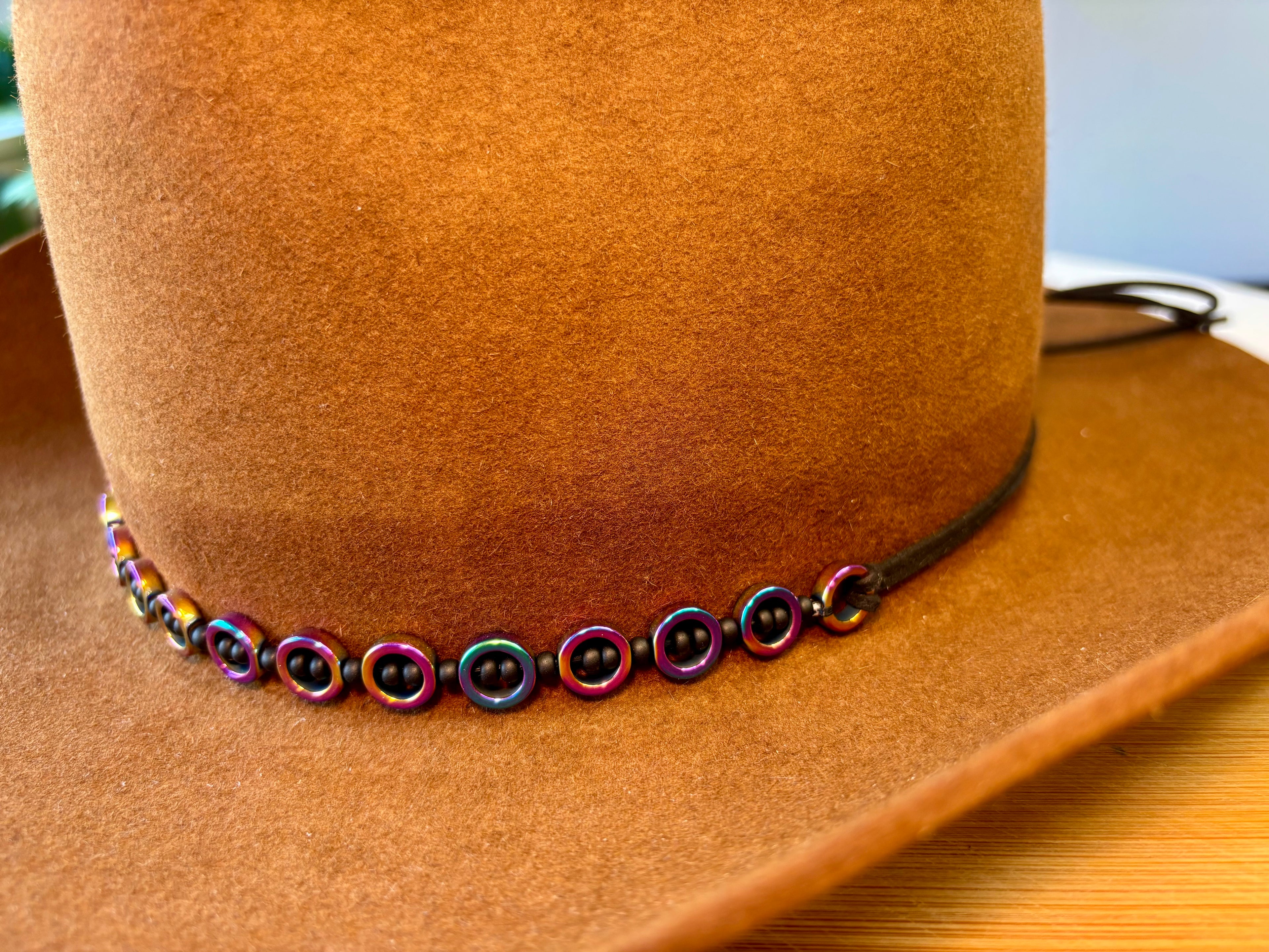 Purple and Black Rings Hatband