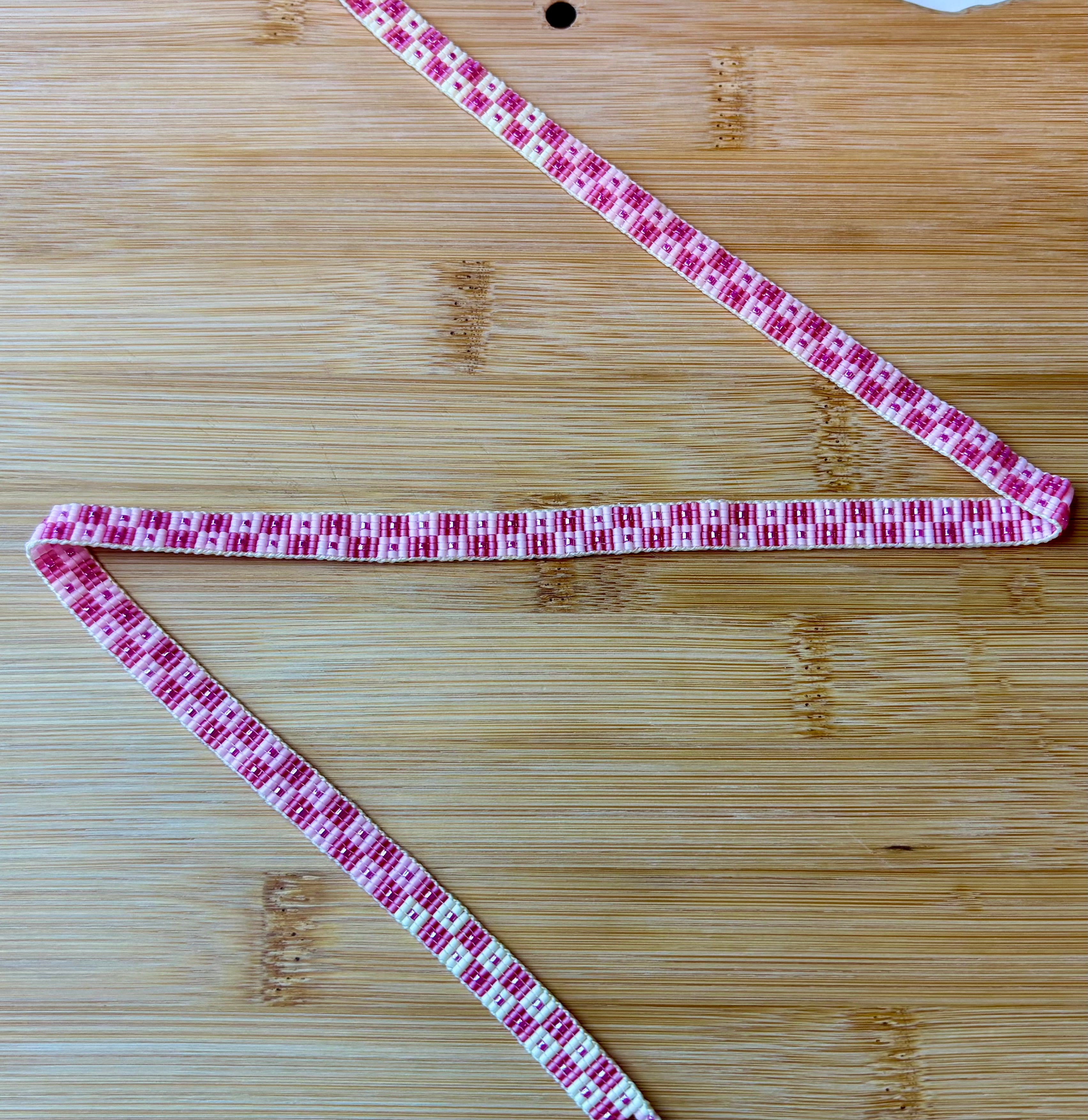 Pink Checkers Hatband