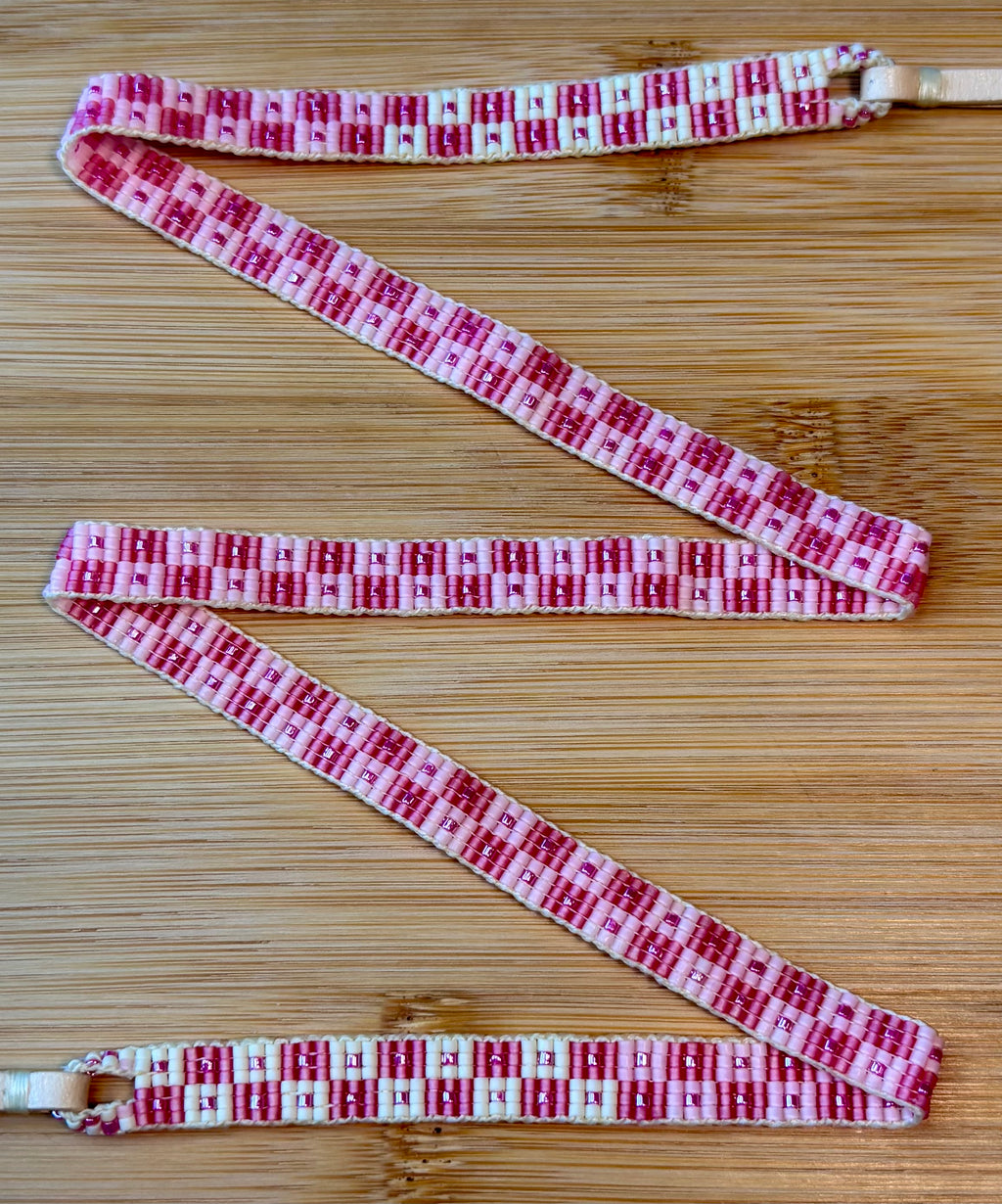 Pink Checkers Hatband