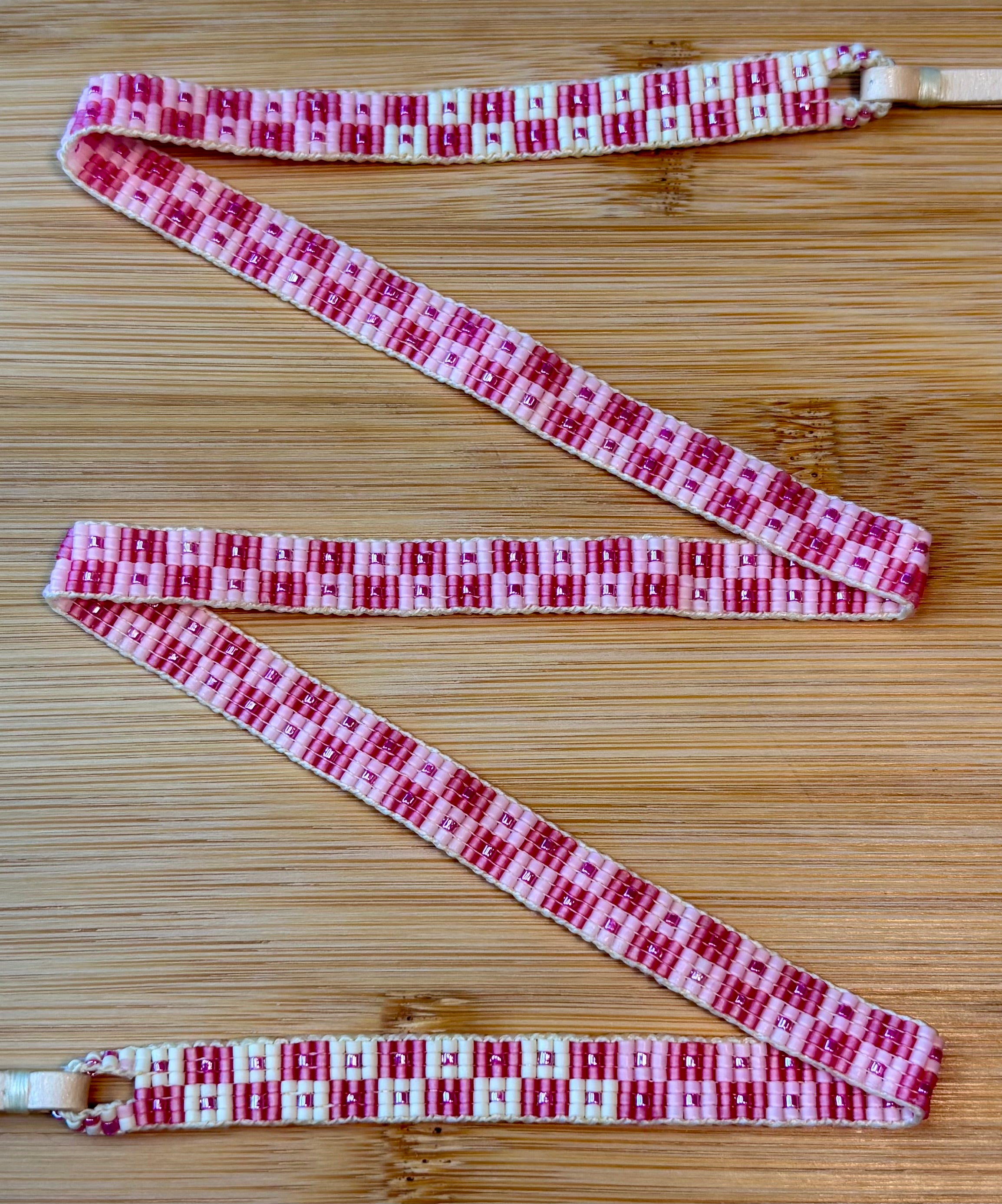 Pink Checkers Hatband