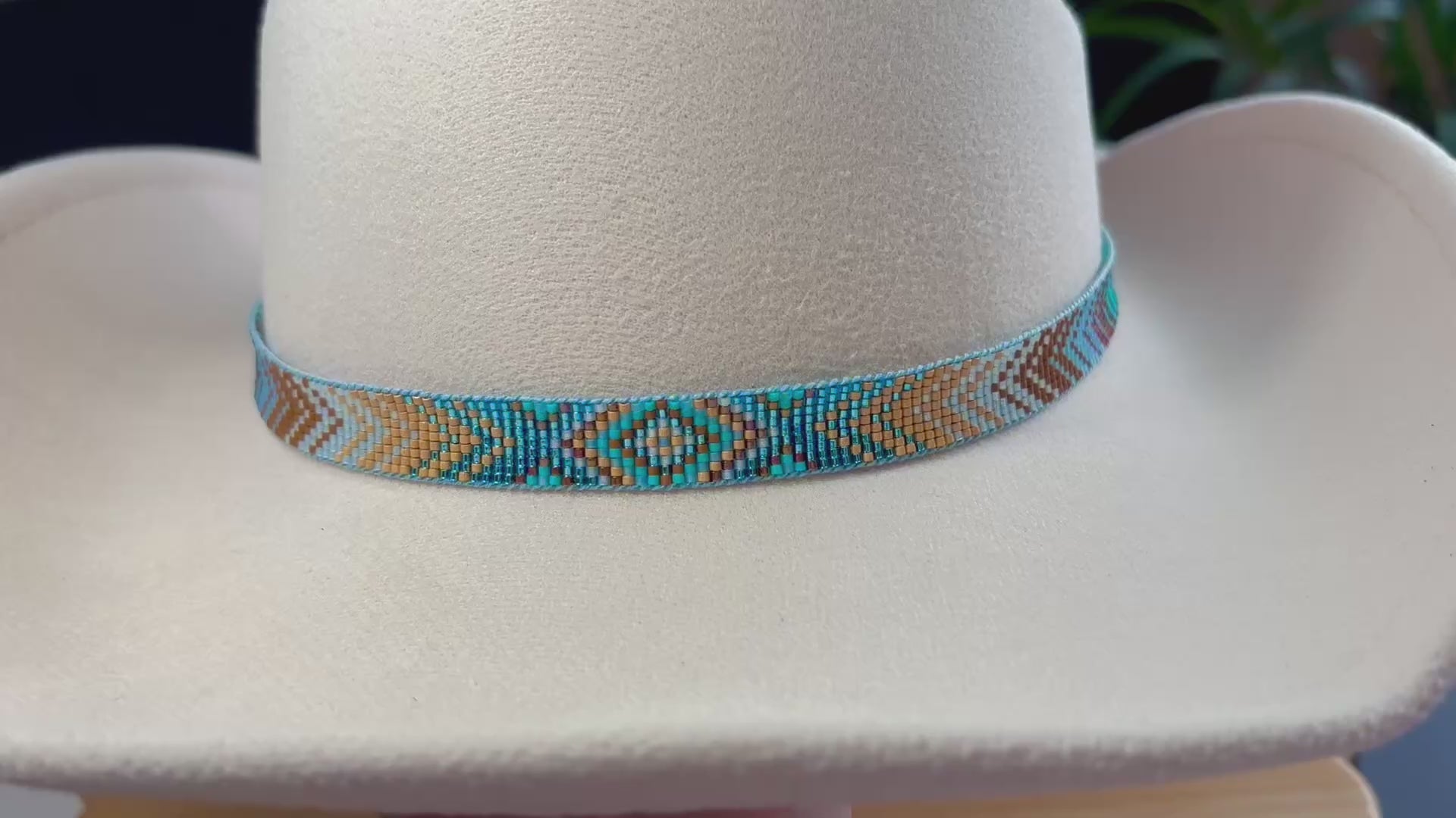Earth and Sky Color Fading Chevron Pattern Hatband