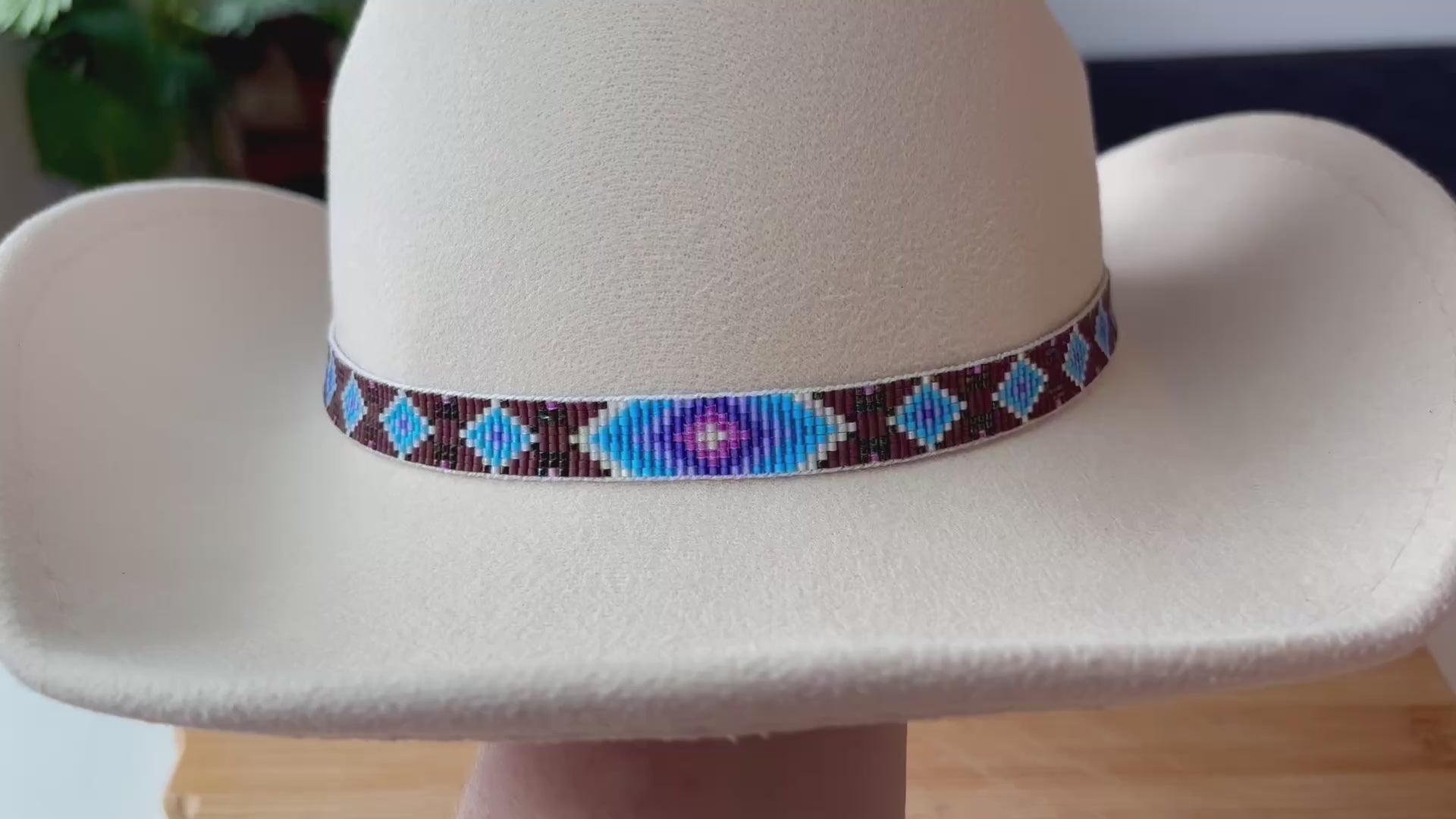 Light Blue Fire Diamonds Hatband