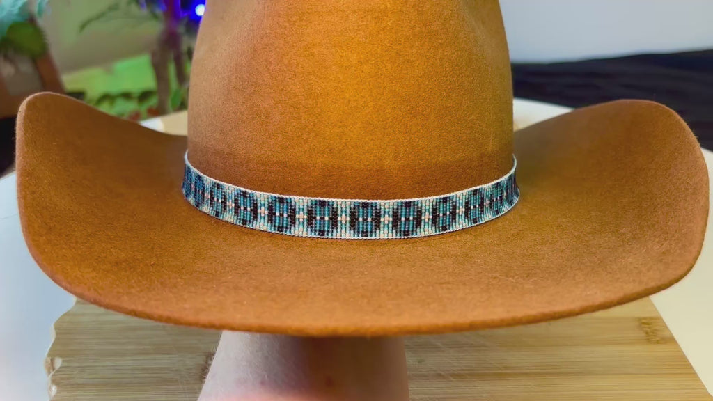 Blue Snake Skin Pattern Hatband