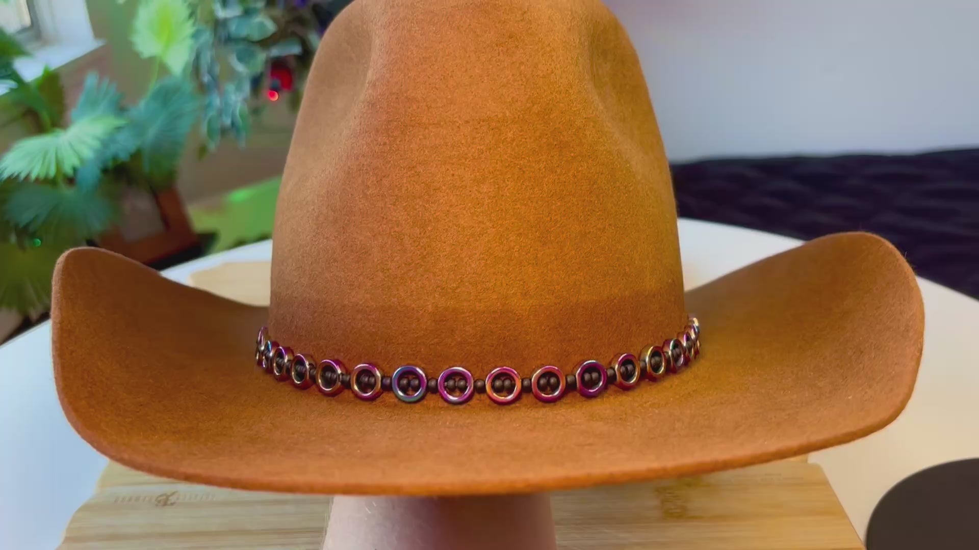 Purple and Black Rings Hatband